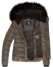 Navahoo Miamor Damen Winter Steppjacke gef&uuml;ttert mit Teddyfell Anthrazit Gr&ouml;&szlig;e XS - Gr. 34