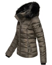 Navahoo Miamor Damen Winter Steppjacke gefüttert mit Teddyfell Anthrazit Größe S - Gr. 36