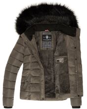 Navahoo Miamor Damen Winter Steppjacke gefüttert mit Teddyfell Anthrazit Größe S - Gr. 36