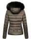 Navahoo Miamor Damen Winter Steppjacke gefüttert mit Teddyfell Anthrazit Größe S - Gr. 36