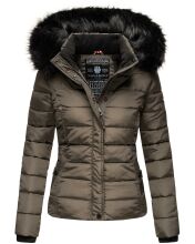 Navahoo Miamor Damen Winter Steppjacke gefüttert mit Teddyfell Anthrazit Größe M - Gr. 38