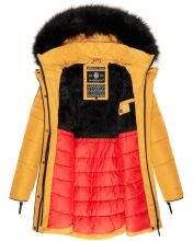 Marikoo Moonshine warme Damen Parka Winterjacke gesteppt Gelb Größe XS - Gr. 34