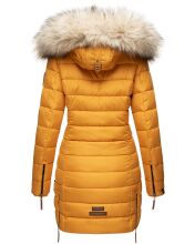 Navahoo Nimalaa warme Damen Winter Steppjacke mit Kapuze Gelb Größe XS - Gr. 34
