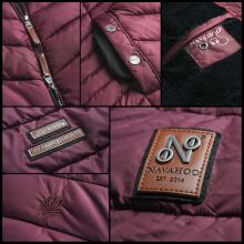 Navahoo Nimalaa warme Damen Winter Steppjacke mit Kapuze Gelb Größe XS - Gr. 34