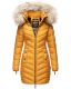 Navahoo Nimalaa warme Damen Winter Steppjacke mit Kapuze Gelb Größe XS - Gr. 34