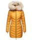 Navahoo Nimalaa warme Damen Winter Steppjacke mit Kapuze Gelb Größe XS - Gr. 34