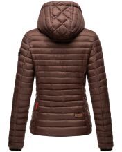 Marikoo Samtpfote leichte Damen Steppjacke Schoko Gr&ouml;&szlig;e XS - Gr. 34