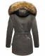 Marikoo Sanakoo Damen Winterjacke mit Kapuze und Teddyfell  Anthrazit Größe M - Gr. 38