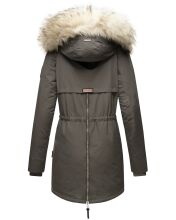 Navahoo Sweety 2 in 1 ladies parka winterjacket with fur collar - Anthracite-Gr.S