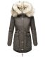Navahoo Sweety 2 in 1 ladies parka winterjacket with fur collar - Anthracite-Gr.S