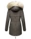 Navahoo Sweety 2 in 1 ladies parka winterjacket with fur collar - Anthracite-Gr.S