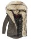 Navahoo Sweety 2 in 1 ladies parka winterjacket with fur collar - Anthracite-Gr.S