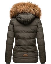 Navahoo Zoja Damen gespteppte Winterjacke gefüttert mit Teddyfell Anthrazit Größe S - Gr. 36