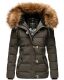 Navahoo Zoja Damen gespteppte Winterjacke gefüttert mit Teddyfell Anthrazit Größe S - Gr. 36