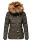 Navahoo Zoja Damen gespteppte Winterjacke gefüttert mit Teddyfell Anthrazit Größe S - Gr. 36