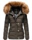 Navahoo Zoja Damen gesteppte Winterjacke gefüttert mit Teddyfell Anthrazit Größe S - Gr. 36