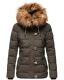 Navahoo Zoja Damen gesteppte Winterjacke gefüttert mit Teddyfell Anthrazit Größe S - Gr. 36