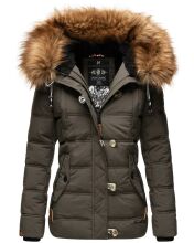 Navahoo Zoja ladies quilted jacket with teddy fur -...