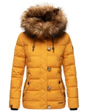 Navahoo Zoja Damen gespteppte Winterjacke gefüttert mit Teddyfell Gelb Größe S - Gr. 36