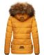 Navahoo Zoja Damen gespteppte Winterjacke gefüttert mit Teddyfell Gelb Größe S - Gr. 36