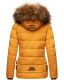 Navahoo Zoja ladies quilted jacket with teddy fur - Yellow-Gr.S