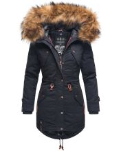 Marikoo La Viva Princess Damen Winterjacke mit Kapuze Navy Größe XS - Gr. 34