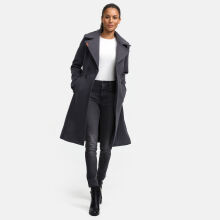Navahoo Wooly Damen Trenchcoat Winter Mantel Anthrazit Gr&ouml;&szlig;e XXXL - Gr. 46