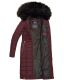 Navahoo Umay ladies long winter jacket with fur collar Weinrot-Gr.L