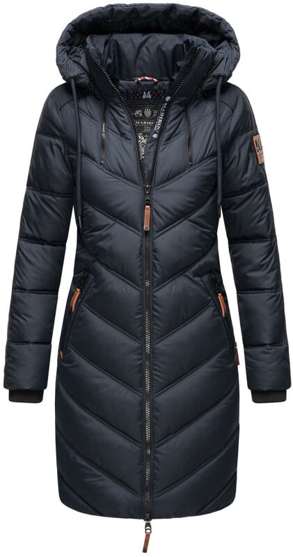 Marikoo Armasa lange Damen Winter Steppjacke Navy Gr.L