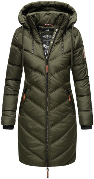 Marikoo Armasa Ladies Winter Quilted Jacket B842 Olive Size S - Size 36