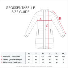 Marikoo Armasa lange Damen Winter Steppjacke Hellgrau Gr.S