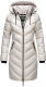 Marikoo Armasa lange Damen Winter Steppjacke Hellgrau Gr.S