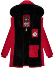Marikoo Karambaa Damen Parka Winterjacke Rot-Gr.S