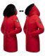 Marikoo Karambaa Damen Parka Winterjacke Rot-Gr.S