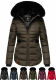 Navahoo Melikaa Damen Winterjacke mit Kunstfellkragen & Kapuze