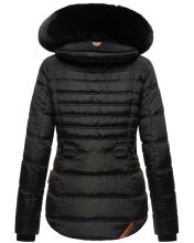 Navahoo Melikaa Damen Winterjacke mit Kunstfellkragen & Kapuze Schwarz-Gr.XS
