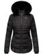 Navahoo Melikaa Damen Winterjacke mit Kunstfellkragen & Kapuze Schwarz-Gr.XS