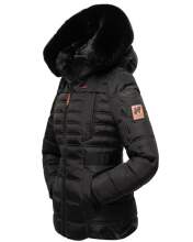 Navahoo Melikaa ladies winter jacket with faux fur collar & hood Schwarz-Gr.S