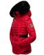 Navahoo Melikaa Damen Winterjacke mit Kunstfellkragen & Kapuze Rot-Gr.XS