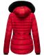 Navahoo Melikaa Damen Winterjacke mit Kunstfellkragen & Kapuze Rot-Gr.XS
