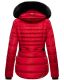 Navahoo Melikaa Damen Winterjacke mit Kunstfellkragen & Kapuze Rot-Gr.XS