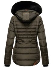 Navahoo Melikaa Damen Winterjacke mit Kunstfellkragen & Kapuze Anthrazit-Gr.S