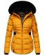 Navahoo Melikaa Damen Winterjacke mit Kunstfellkragen & Kapuze Gelb-Gr.XS