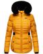 Navahoo Melikaa Damen Winterjacke mit Kunstfellkragen & Kapuze Gelb-Gr.XS