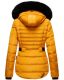 Navahoo Melikaa Damen Winterjacke mit Kunstfellkragen & Kapuze Gelb-Gr.XS