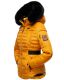 Navahoo Melikaa ladies winter jacket with faux fur collar & hood Gelb-Gr.M