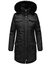 Navahoo Tiniis Damen Parka Winterjacke Schwarz Größe XS - Gr. 34