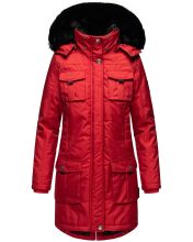 Navahoo Tiniis Damen Parka Winterjacke Rot Gr&ouml;&szlig;e M - Gr. 38