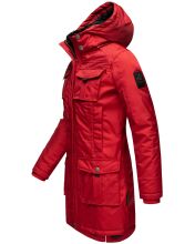 Navahoo Tiniis Damen Parka Winterjacke Rot Gr&ouml;&szlig;e M - Gr. 38