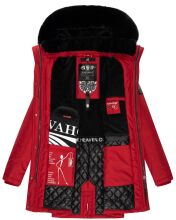 Navahoo Tiniis Damen Parka Winterjacke Rot Gr&ouml;&szlig;e M - Gr. 38